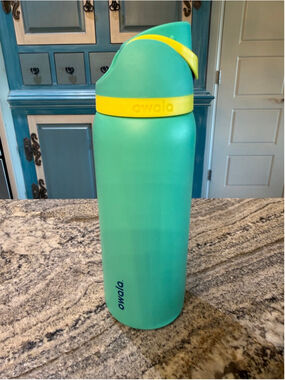 Owala Teal & Yellow Stainless Steel Insulated Water Bottle One Size